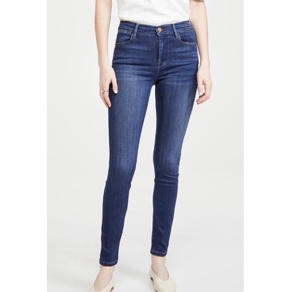 FRAME Le High Skinny 9" Rise Jean Medium Wash Stretch - Picture 1 of 7